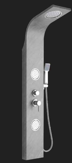 SHOWER PANEL CON DUCHA DE MANO: GRIS. ACERO INOXIDABLE SHP-101 FERMETAL