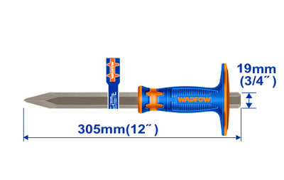 CINCEL WADFOW WCC2314 PUNTA 4MMX12" CON GRIP ACERO 40CR
