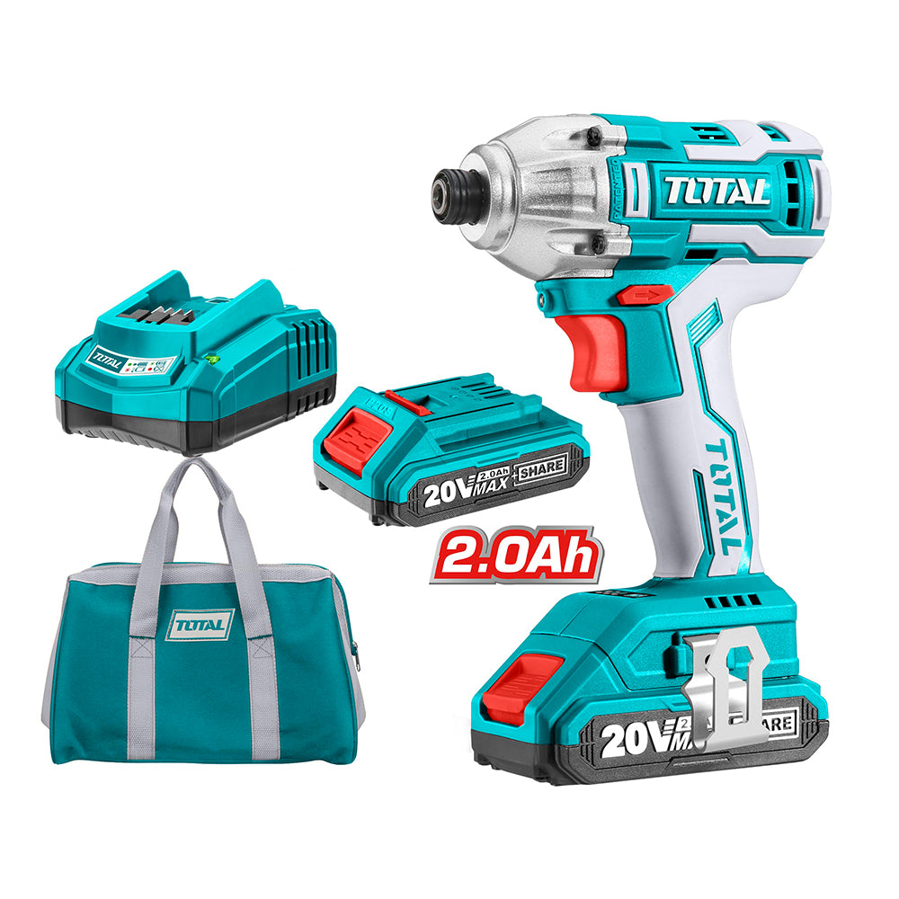 ATORNILLADOR IMPACTO TOTAL UTIRLI2002  1/4" 20V INALAMBRICO - Total Tools Republica Dominicana