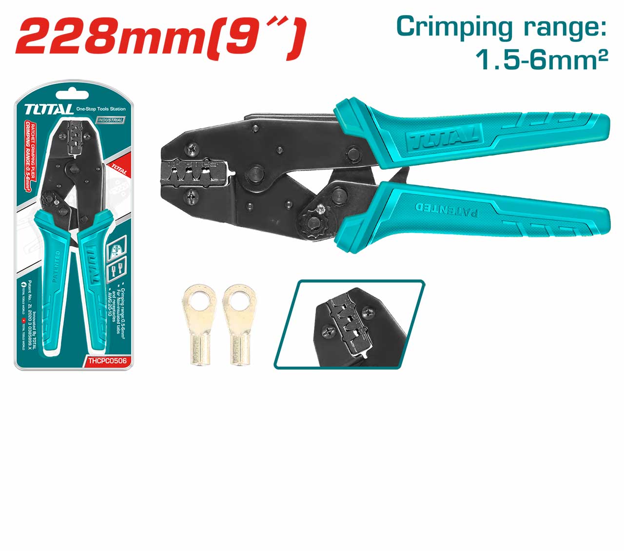 PINZA TOTAL THCPL1506 TERMINALES 1.5-6MM 9"