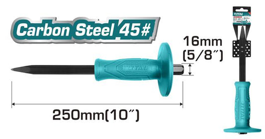 CINCEL TOTAL THT4221026 PUNTA 4MMX5/8X12" CON GRIP ACERO CARBONO - Total Tools Republica Dominicana