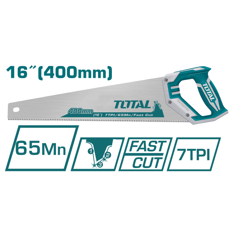 SERRUCHO TOTAL THT551662D 16" CORTE RAPIDO TRIPLE FILO MANGO GOMA/PLASTICO