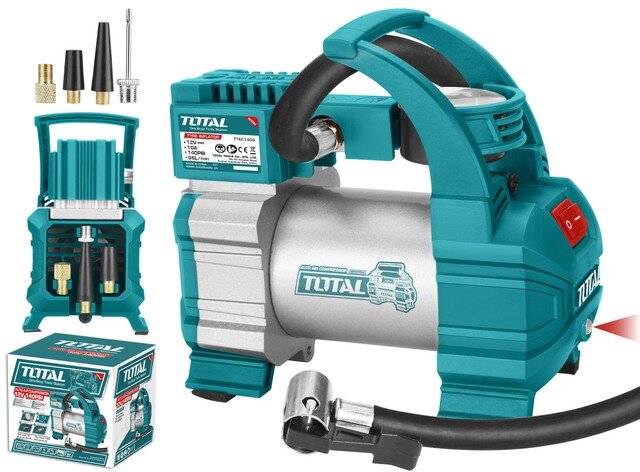 COMPRESOR AIRE TOTAL TTAC1406  MINI 12V 140PSI AUTO